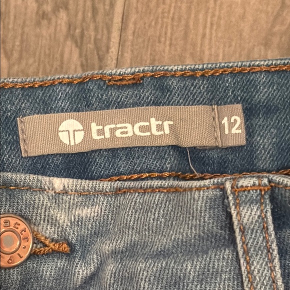Tractr Girls Blue Jean Shorts Size 12 - Picture 3 of 4